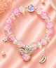 Stol'n Beads Embellished Metal Moon & Butterfly Charm Detailed Bracelet - Pink