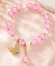 Stol'n Beads Embellished Metal Butterfly Charm Detailed Bracelet - Pink