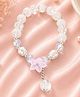 Stol'n Beads Embellished Floral Applique Detailed Bracelet - White