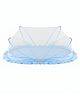 LifeKrafts Foldable Baby Mosquito Net with Bed and Soft Breathable Polyester Mesh Elegant Round Frill for Newborns Infants and Toddlers - Blue Regular Size