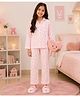The Magic Wand Rayon Woven Full Sleeves Heart Printed Coordinating Shirt & Pajama Night Suit - Pink