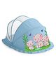 LifeKrafts Baby Mosquito Net Foldable Bottomless Cradle & Bed Net for Newborns & Infants 0-24 Months Breathable Mesh Protection - Baby Blue Elephant Design - Light Blue