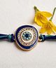 WENS Premium Handmade Evil Eye Designer Rakhi | Made with Anchor Non-Bleeding Cotton Threads | Crystal Stone Rakhi for Brother | Raksha Bandhan Gift