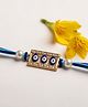 WENS Handmade Triple Evil Eye Rakhi with Crystal Stones with Anchor Thread