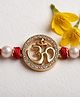 WENS Premium Om Handmade Embellished Rakhi with Non-Bleeding Anchor Threads
