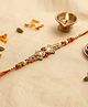 WENS Diamond Pearl Stone Rakhi with Soft Thread for Brother