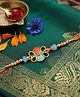 WENS Antique Butterfly Enamel Rakhi with Soft Thread for Brother