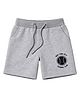 nuberry Cotton Knit Baseball Printed Shorts - Grey