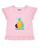 nuberry Cotton Knit Sleeveless Tropical Theme Printed Top - Pink