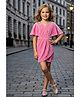 Lei-Chie Knit Half Sleeves Glitter Embellished Dress - Pink