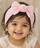 Little Miss Cuttie Solid Bow Applique Detailed Headband - Pink