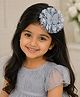 Little Miss Cuttie Floral Printed & Butterfly Applique Detailed Alligator Clip - Grey
