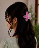 Little Miss Cuttie Floral Designed Claw Clip - Dark Pink