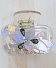 Little Miss Cuttie Floral Applique Detailed Claw Clip - Grey