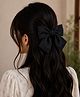 Little Miss Cuttie Solid Bow Applique Detailed Hair Clip - Black