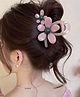 Little Miss Cuttie Bow Applique Detailed Claw Clip - Pink
