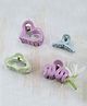Little Miss Cuttie Set Of 4 Solid Claw Clips - Multi Colour