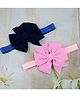 Little Miss Cuttie Set Of 2 Solid Bow Applique Detailed Headbands - Multi Colour