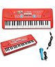 King Toyz Electronic Piano Keyboard for Kids | 49 Keys with Microphone | Musical Learning Toy with Recording | Age 3+ Years | Red