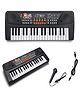 King Toyz 37 Keys Kids Piano Keyboard with Mic | Electronic Musical Toy with 8 Rhythms, 8 Tones & 6 Demo Songs | Educational Keyboard for Boys & Girls 3+ Years | Black