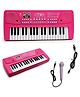 King Toyz 37 Keys Kids Piano Keyboard with Mic | Electronic Musical Toy with 8 Rhythms, 8 Tones & 6 Demo Songs | Educational Keyboard for Boys & Girls 3+ Years | PINK