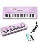 King Toyz Electronic Piano Keyboard for Kids | 49 Keys with Microphone | Musical Learning Toy with Recording | Age 3+ Years | Purple