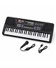 KING TOYZ Electronic Piano Keyboard for Kids | 61 Keys with Microphone | Musical Learning Toy with Recording | Age 3+ Years | Black