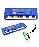 KING TOYZ Electronic Piano Keyboard for Kids | 61 Keys with Microphone | Musical Learning Toy with Recording | Age 3+ Years | Blue