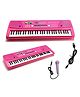 King Toyz Electronic Piano Keyboard for Kids | 61 Keys with Microphone | Musical Learning Toy with Recording | Age 3+ Years | Pink