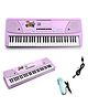 King Toyz Electronic Piano Keyboard for Kids | 61 Keys with Microphone | Musical Learning Toy with Recording | Age 3+ Years | Purple