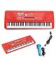 King Toyz Electronic Piano Keyboard for Kids | 61 Keys with Microphone | Musical Learning Toy with Recording | Age 3+ Years | Red