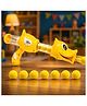 King Toyz Quack Blaster Gun | Air-Powered Soft Ball Shooting Toy with Indoor Outdoor Fun Game for Kids 3+ Years | Yellow