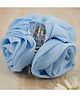 Little Miss Cuttie Floral Applique Detailed Claw Clip - Light Blue