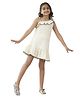 Bugandbees Cotton Woven Sleeveless Frill Detailed Top & Skirt Set - Off White