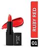 METABU Intense Lipstick Mini |Highly Pigmented & Long Lasting |Creamy Matte Lipstick - 01 Ruby Red, 1.5g