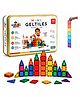 GELTILES Mini 50 PCS Miniature Magnetic Building Tiles Constructing and Creative Learning Educational Next Generation Multicolor Toy Travel Set Box for Kids and Gifting