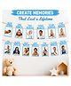 Bubble Trouble 1st Birthday Bunting Garland & Baby Photo Blue Banner Baby 1-12 Month Photo Prop Party Bunting Dcor Blue - Pack of 1