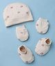 Simply Interlock Cap, Mitten & Booties Beige NB (0m) Unisex