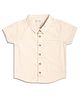 MINI KLUB Cotton Knit Half Sleeves Solid Shirt - Cream