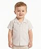 MINI KLUB Cotton Woven Half Sleeves Striped Shirt - Pink