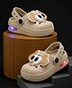 NEW STEPS Eyes Applique Detailed Slingback Perforated LED Clogs - Beige