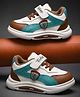 NEW STEPS Colour Blocked Velcro Closure Shoes - Brown & White