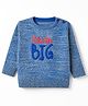 Wingsfield Knit Pullover with Full Sleeves and Dream Big Embroidery in Blue for 6-12 Months