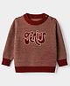 Wingsfield Knit Pullovers with Full Sleeves and Genius Embroidered in Red