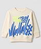 Wingsfield Knit Sweatshirt with Full Sleeves and Scribble Print in Cream for 2-3 Years
