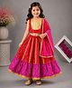 TINY MINY MEE Cotton Rayon Woven Sleeveless Bandhani Printed Lehenga & Choli Set - Multi Colour