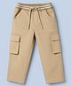 Babyhug 100% Cotton Twill Woven Full Length Trouser With Cargo Pockets - Beige