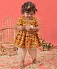 Vastramay Rayon Woven Three-Fourth Sleeves Elephant Printed Kurta & Patiala Set - Yellow