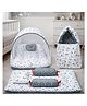 Fareto Mattress with Net Baby Sleeping Bag Carry Bed - Grey