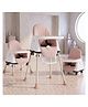 StarAndDaisy High Chair for Baby/Baby Feeding Chair for 0 to 5 Years with 4 in-1 Multifunctions/High Chair with Wheels,Height Adjustable, Detachable Tray & 3-Point Safety Belt - Pink